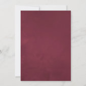 Burgundy-Marsala und Blush Boho Geometric Wedding Einladung (Rückseite)
