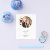 Burgundy-Marsala und Blush-Foto mit geometrischer  Flyer (Einzeln)