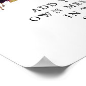 Burgundy Marsala Vinyl Custom Sign Poster (Ecke)