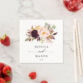 Burgundy Marsala Wedding Napkin Cocktail Napkin Serviette (Beispiel)