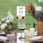 Burgundy Marsala Wedding Tischnummern<br><div class="desc">Helfen Sie Ihren Gästen,  sich mit diesen wunderschönen doppelseitigen Tischnummer-Karten schnell zurechtzufinden. Bearbeiten Sie einfach die Zahlen,  Namen und Datum! Dieses Design besticht durch einen wunderschönen Blumenstrauß aus Marsala und einen eleganten Script-Schriftart. Klicken Sie hier,  um mehr über unsere Sammlung Rustic Burgundy Marsala zu erfahren: https://www.zazzle.com/collections/rustic_burgundy_marsala-119549341348963566?rf=238534829419020154</div>