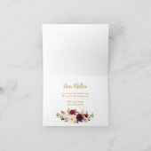 Burgundy Marsala wird meine Bridesmaid-Karte sein Einladung (Innenseite)