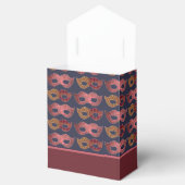 Burgundy Masquerade Masken Muster Geschenkschachtel (Geöffnet)