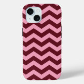Burgundy Mattiert Orchid Chevrons Case-Mate iPhone Hülle (Rückseite)