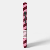 Burgundy Mattiert Orchid Chevrons mit Schmetterlin Case-Mate iPhone Hülle (Rückseite / Links)