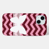 Burgundy Mattiert Orchid Chevrons mit Schmetterlin Case-Mate iPhone Hülle (Rückseite (Horizontal))