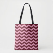 Burgundy Mattiert Orchid Chevrons Tasche (Vorderseite)