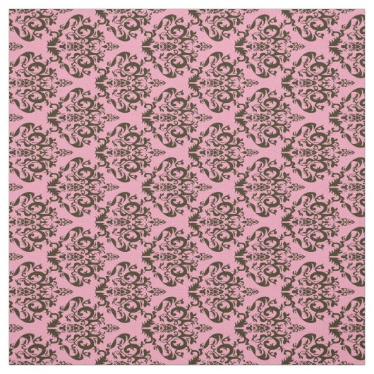 Burgundy Mattiert Orchid Damask Stoff (Muster)