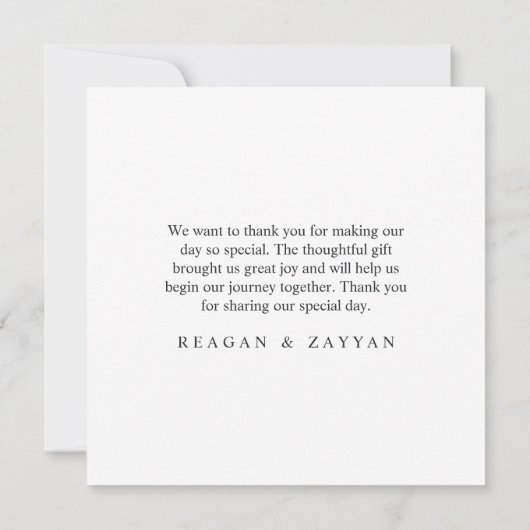 Burgundy Merlot Bloral Wedding Dankeschön Karte (Rückseite)