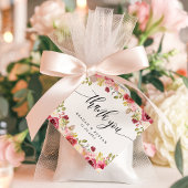 Burgundy Merlot Floral Wedding Vielen Dank Geschenkanhänger