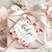 Burgundy Merlot Floral Wedding Vielen Dank Geschenkanhänger