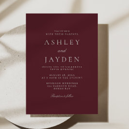 Burgundy Merlot Weinkultur und Erde Einladung