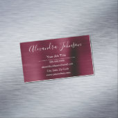Burgundy Metallic Foil Modern und elegant Magnetische Visitenkarte (Beispiel)