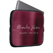 Burgundy Metallic - Monogram Business Beruflich Laptopschutzhülle (Vorne Rechts)