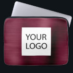Burgundy Metallic - Werbung für kundenspezifische  Laptopschutzhülle<br><div class="desc">Moderne Burgundy Imitats Metallic Stainless Elegant Ihre individuelle Logo-Werbeaktion Laptop-Bag oder Sleeve Werbe-Case (Promo) Werbung. Dieses klassische berufliche Business-Computergehäuse kann so angepasst werden,  dass es Ihr Firmenlogo oder Ihr Firmenlogo enthält.</div>