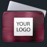Burgundy Metallic - Werbung für kundenspezifische  Laptopschutzhülle<br><div class="desc">Moderne Burgundy Imitats Metallic Stainless Elegant Ihre individuelle Logo-Werbeaktion Laptop-Bag oder Sleeve Werbe-Case (Promo) Werbung. Dieses klassische berufliche Business-Computergehäuse kann so angepasst werden,  dass es Ihr Firmenlogo oder Ihr Firmenlogo enthält.</div>