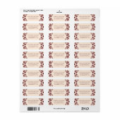 Burgundy Mexican Wedding Return Address Label (Vorne)