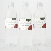 Burgundy Minimalist Autumn Pumpkin Baby Shower