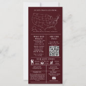 Burgundy Minimalist Wedding Infographic Program (Rückseite)