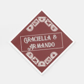 Burgundy Minimalist Wedding Napkins Serviette (Ecke)