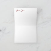 Burgundy Mist Mit Monogramm Danke-Karte Dankeskarte (Innenseite)