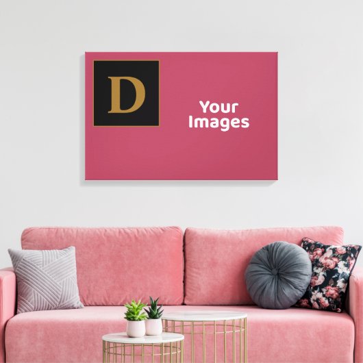 Burgundy mit erstklassigem Foto-Display der Goldfa Leinwanddruck (Insitu (Wohnzimmer))