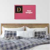 Burgundy mit erstklassigem Foto-Display der Goldfa Leinwanddruck (Insitu (Schlafzimmer))