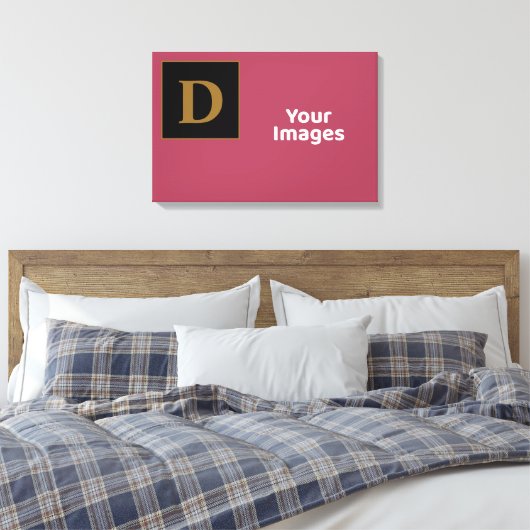 Burgundy mit erstklassigem Foto-Display der Goldfa Leinwanddruck (Insitu (Schlafzimmer))