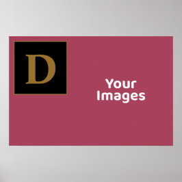 Burgundy mit erstklassigem Foto-Display der Goldfa Poster