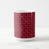 BURGUNDY MIT GOLD ANTLER HORNS KAFFEETASSE (Mittel)
