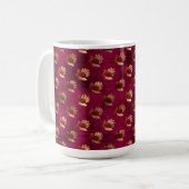BURGUNDY MIT GOLD ERNTEDANK TÜRKEI KAFFEETASSE (Vorderseite Links)