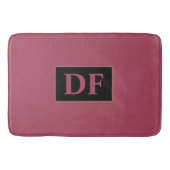 Burgundy Mit Monogramm Bath Mat Badematte (Vorderseite)