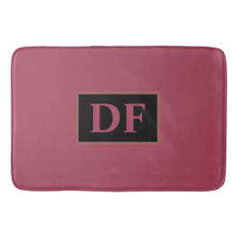 Burgundy Mit Monogramm Bath Mat Badematte