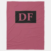 Burgundy Mit Monogramm Fleece Blanket (Vorderseite)