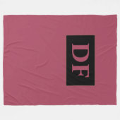 Burgundy Mit Monogramm Fleece Blanket (Vorderseite (Horizontal))