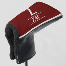 Burgundy Mit Monogramm Putter Golf Head Cover