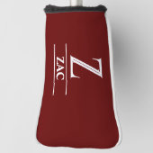 Burgundy Mit Monogramm Putter Golf Head Cover Headcover (Rotieren 90)
