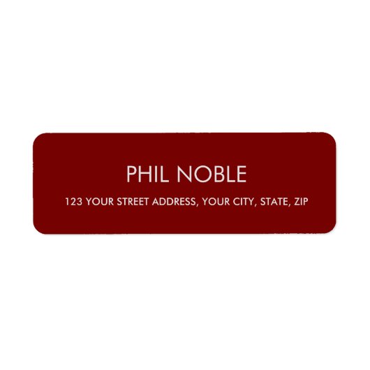 BURGUNDY modern simple professional name monogram (Vorne)