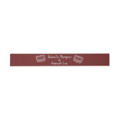 Burgundy Modern Wedding Belly Band (Flach)