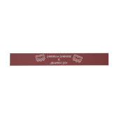 Burgundy Modern Wedding Belly Band (Flach)