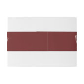 Burgundy Modern Wedding Belly Band (Rückseitenbeispiel)