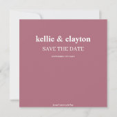 Burgundy Moderne Art Hochzeit speichern das Datum Save The Date (Vorderseite)