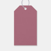 Burgundy Moderne Minimalistische Hochzeitstipps Geschenkanhänger (Rückseite)