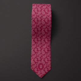 Burgundy Monochrome Paisley Krawatte