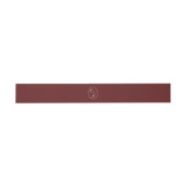 Burgundy Monogram Wedding Belly Band (Flach)