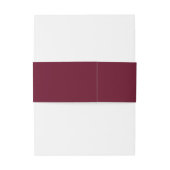 Burgundy Monogram Wedding Einladungsbanderole (Rückseitenbeispiel)