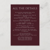 Burgundy Moody Floral Begleitkarte (Vorderseite)