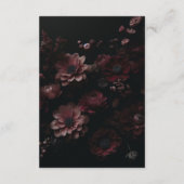 Burgundy Moody Floral Begleitkarte (Rückseite)