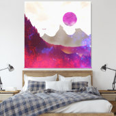 Burgundy Mountains Leinwanddruck (Insitu (Schlafzimmer))