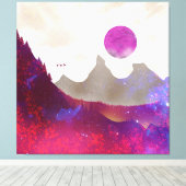 Burgundy Mountains Leinwanddruck (Insitu (Holzboden))